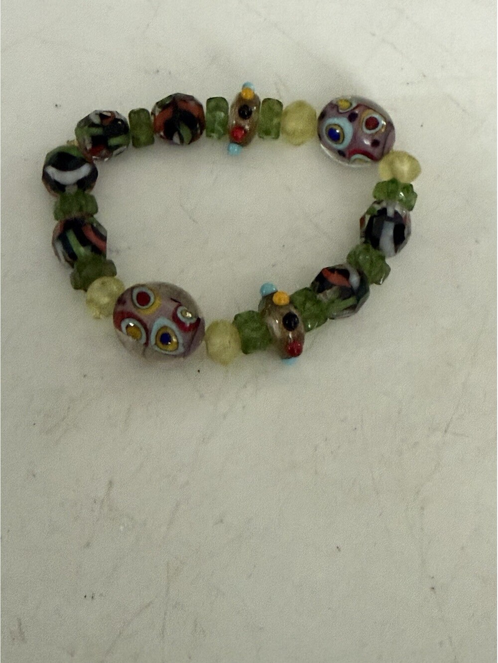 BEAD STRETCH BRACELET MULTI COLOR , Unknown Material